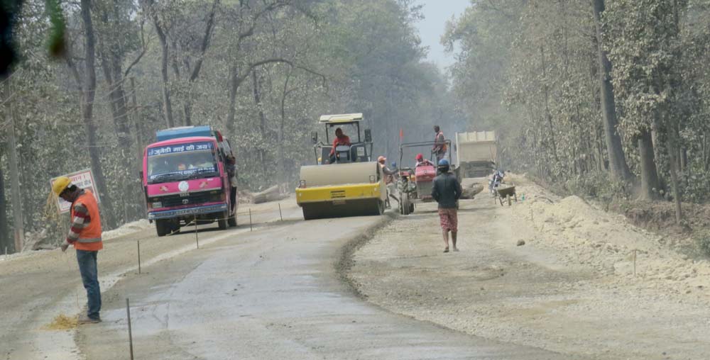 Narayanghat-Mugling road work moving at snail’s pace